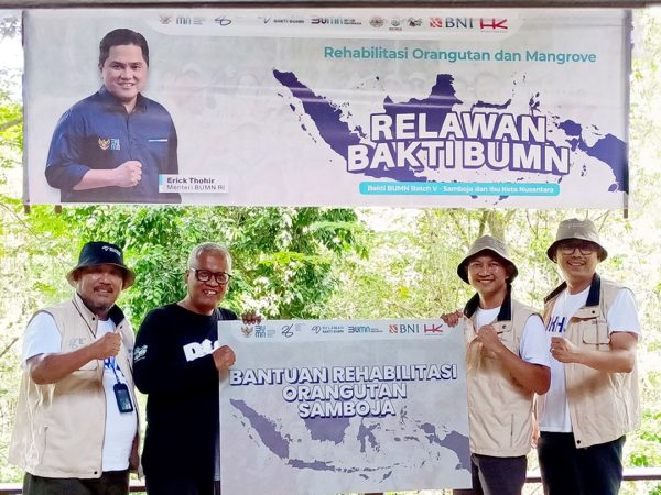 BNI Dukung Relawan Bakti BUMN ke Samboja dan IKN, Rehabilitasi Orangutan dan Mangrove