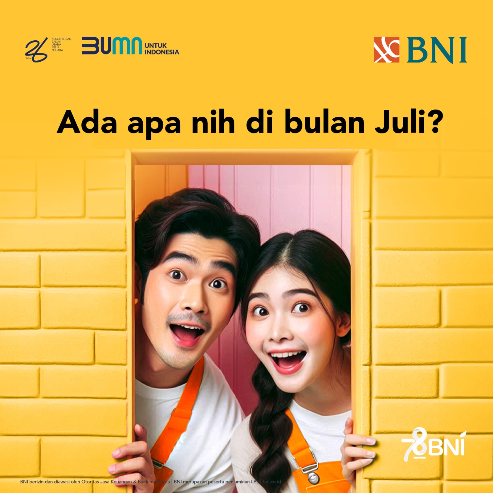 BNI Hadirkan Promo dan Diskon Besar-Besaran untuk HUT ke-78