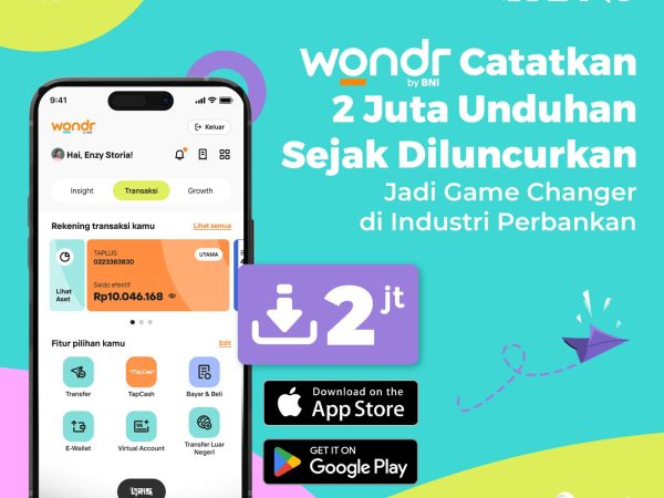 Wondr by BNI Catatkan 2 Juta Unduhan Sejak Diluncurkan, Jadi Game Changer di Industri Perbankan