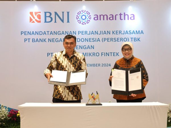 Wujudkan Ekonomi Inklusif dan Digitalisasi Akses Pembiayaan UMKM, BNI Jalin Kerjasama dengan Amartha